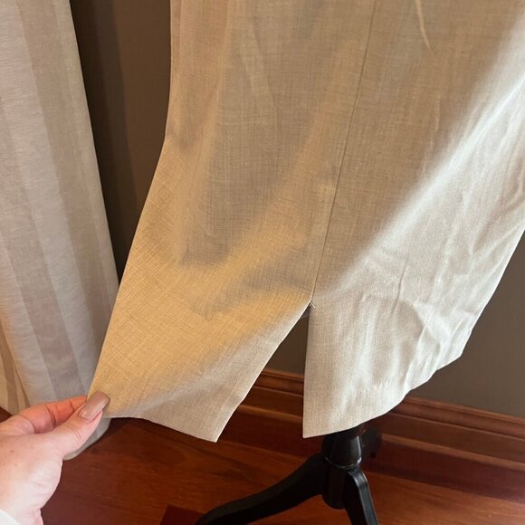 Calvin Klein Tan Dress, Cap Sleeve, Office or Church, Size 8 - Picture 5 of 9